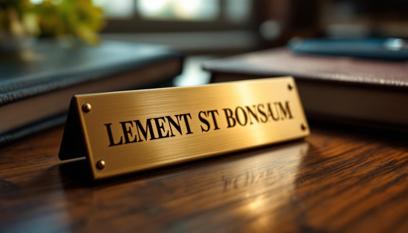 Plaque professionnelle d’avocat en laiton : un choix judicieux pour votre cabinet
